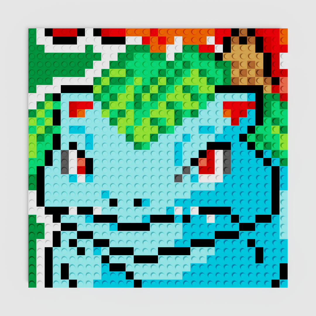 Venusaur Puzzle 2D - 25.5 x 25.5cm - Pix Brix