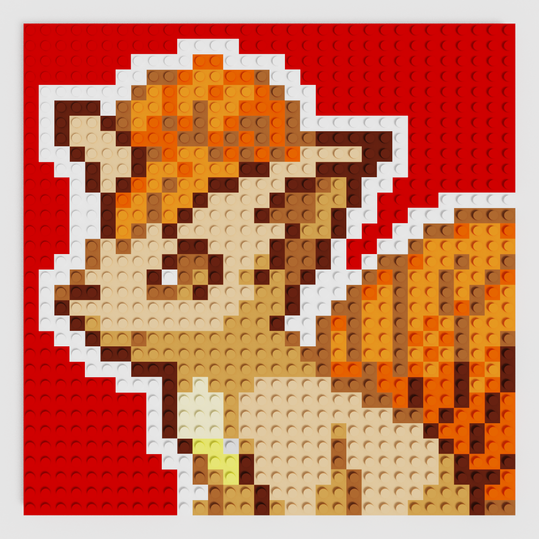 Vulpix Puzzle 2D - 25.5 x 25.5cm - Pix Brix