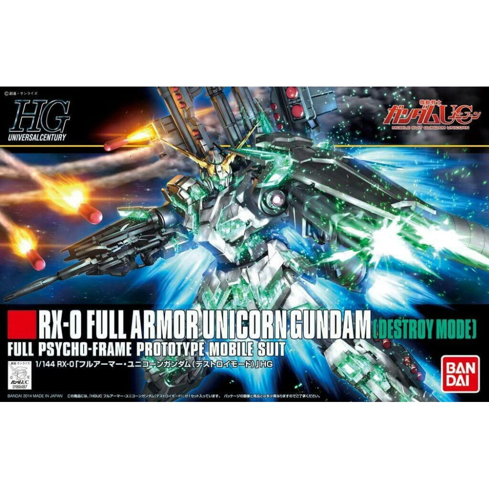 1/144 HGUC FULL ARMOR UNICORN GUNDAM (DESTROY MODE) - Model Kit Articulado - Bandai