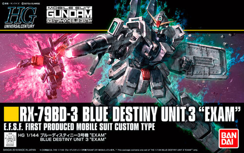 1/144 HGUC RX-79BD-3 Blue Destiny Unit 3 EXAM - Model Kit Articulado - Bandai
