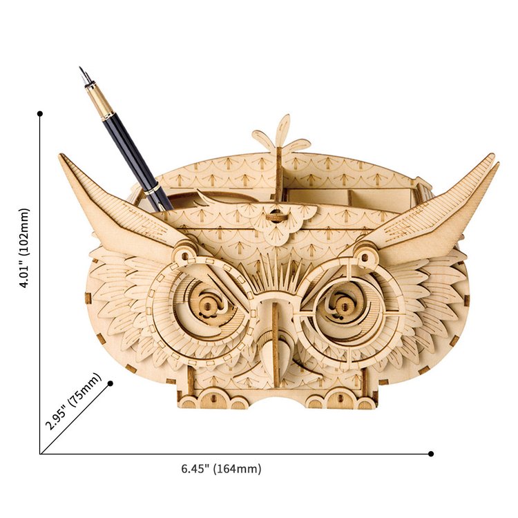 Owl Storage Box - Rompecabezas 3D - Maqueta de Madera Rolife