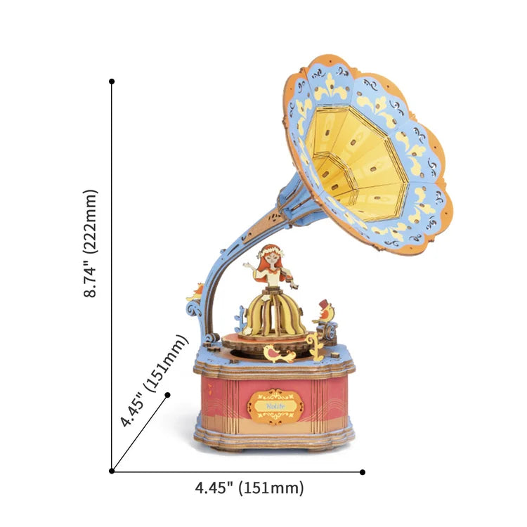 Vintage Gramophone - Caja Musical Armable - Rolife