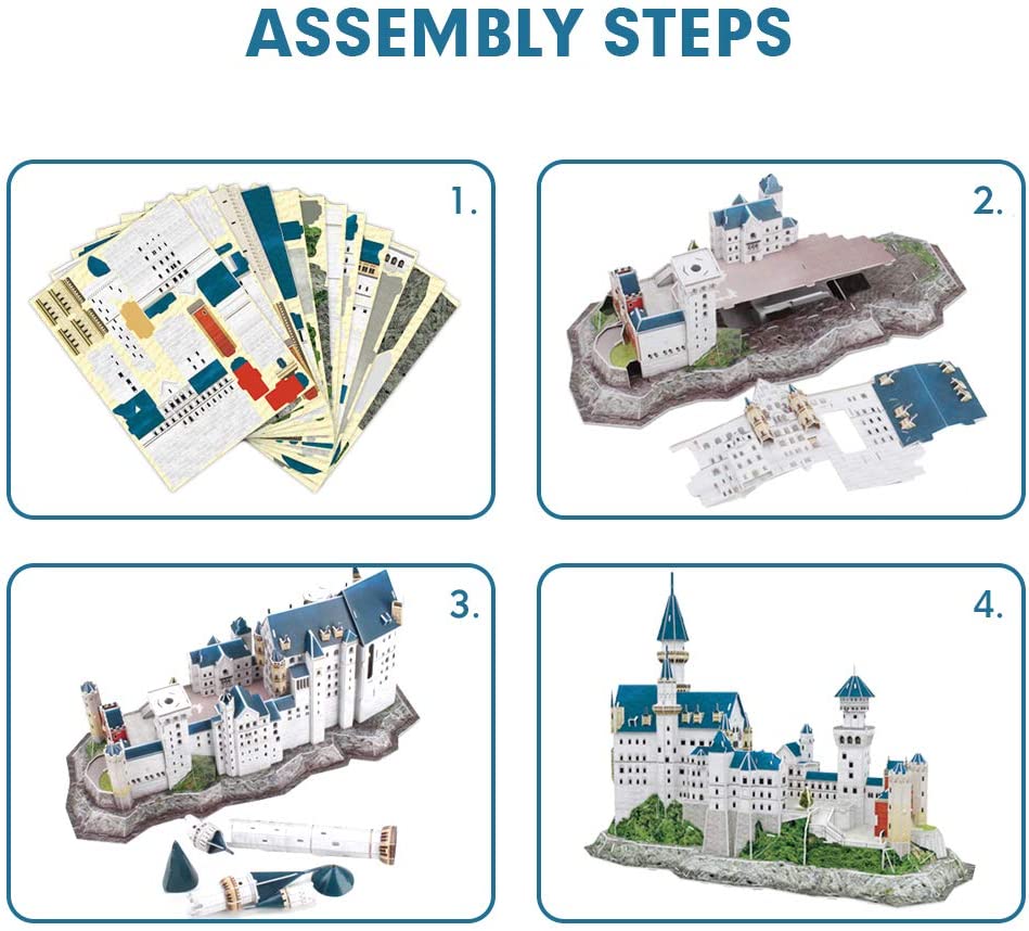 Neuschwanstein Castle Germany - Nat Geo - Rompecabezas 3D