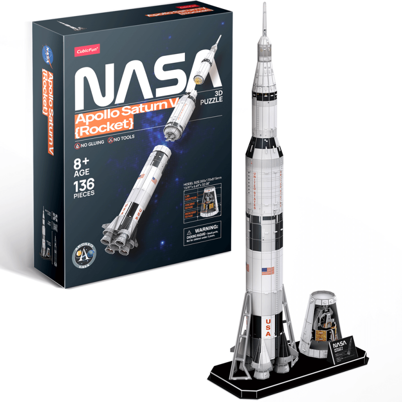 NASA Apollo Saturn V Rocket - Rompecabezas 3D