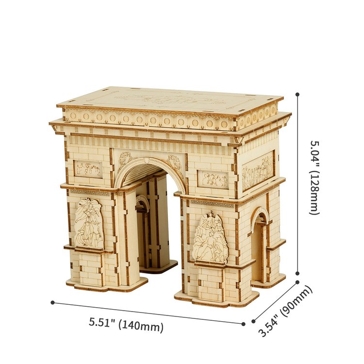 Arco del Triunfo - Rompecabezas 3D - Maqueta de Madera Rolife
