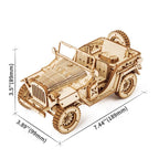 Army Jeep - Rompecabezas 3D - Maqueta de Madera Rolife
