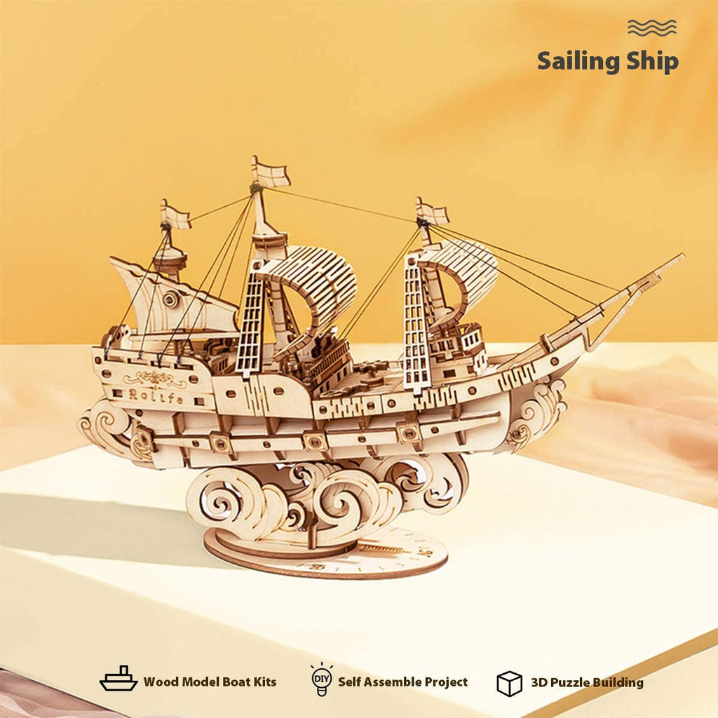Sailing Ship - Rompecabezas 3D - Maqueta de Madera Rolife