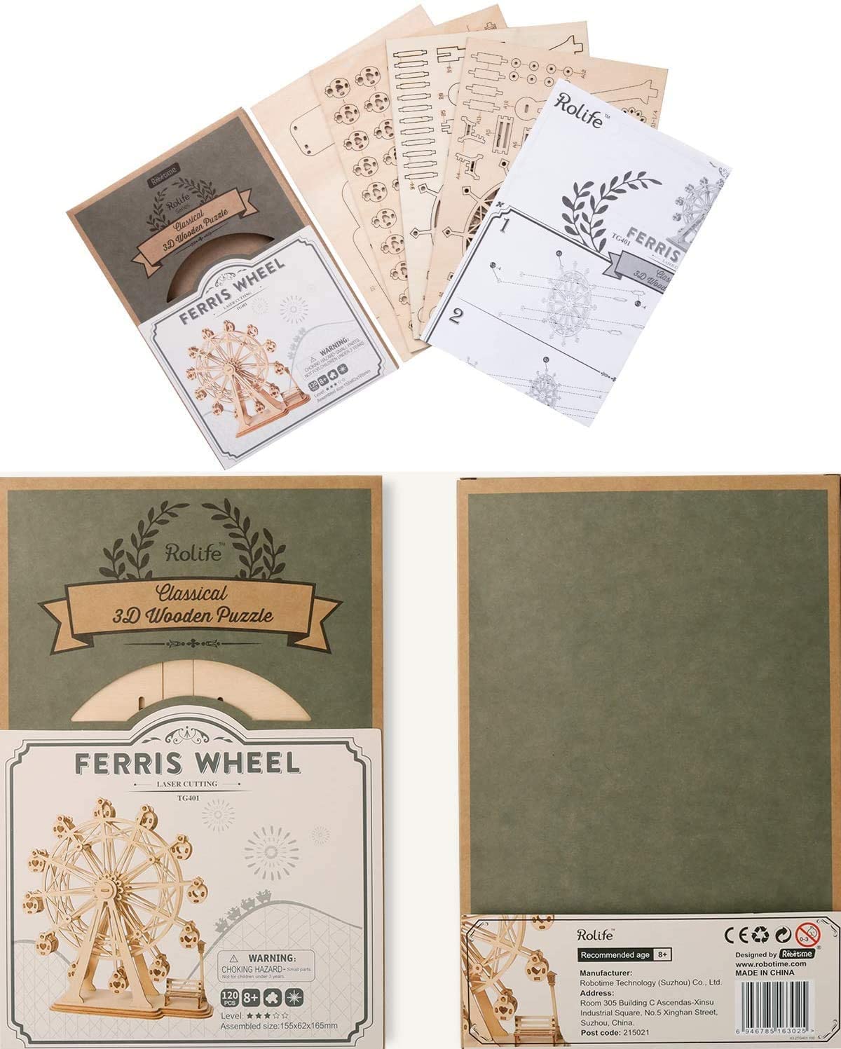 Ferris Wheel - Rompecabezas 3D - Maqueta de Madera Rolife