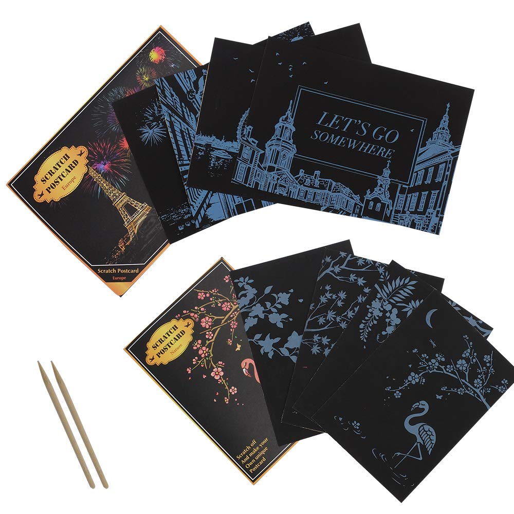 Kit Scratch Postales Europa - Scratch Art