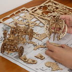 Pumpkin Cart - Rompecabezas 3D - Maqueta de Madera Rolife