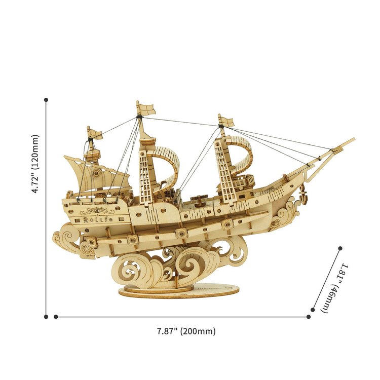 Sailing Ship - Rompecabezas 3D - Maqueta de Madera Rolife