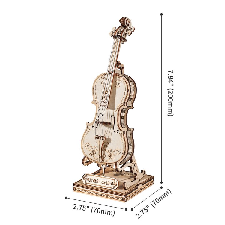 Cello - Mini Chelo - Maqueta de Madera Rolife