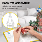 Saint Basil's Cathedral Moscow - Nat Geo - Rompecabezas 3D