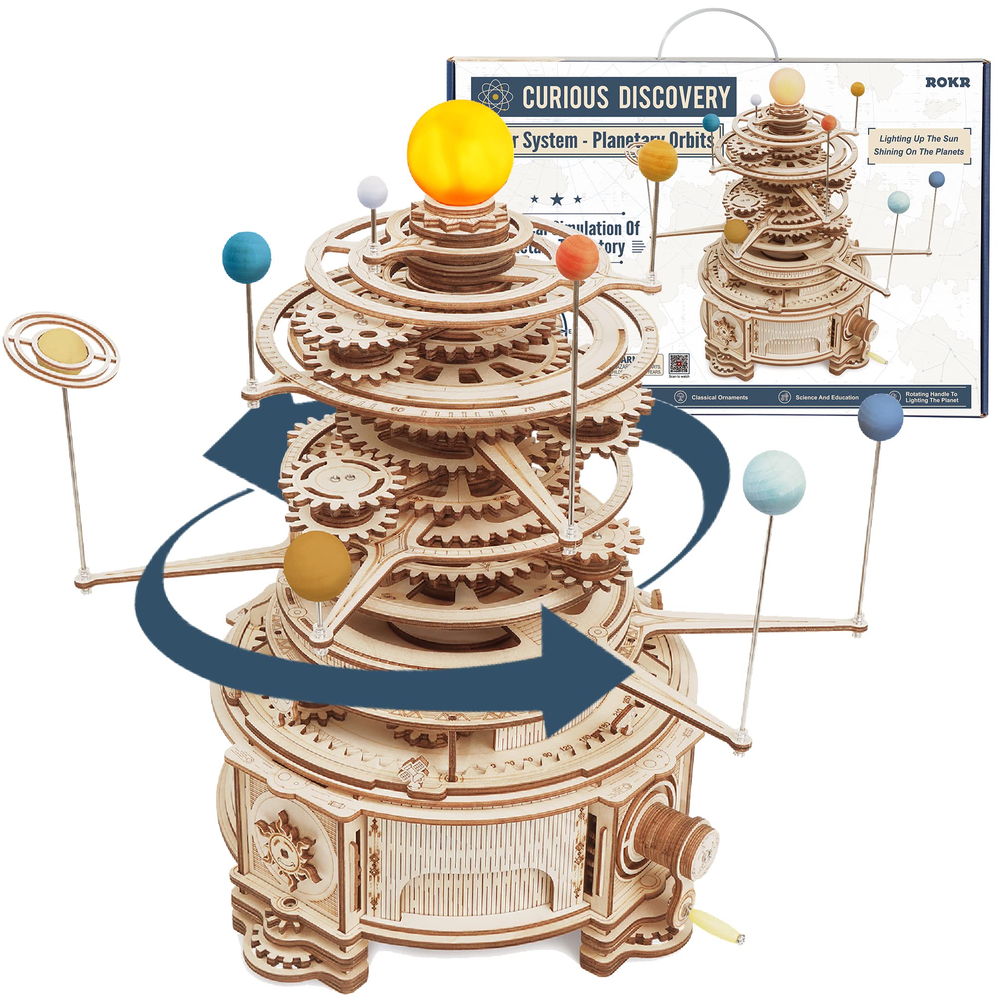 Solar System - Planetary Orbits - Maqueta de Madera - ROKR