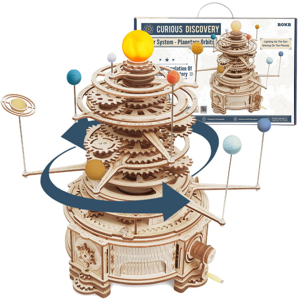 Sistema Solar Mecanico - Rompecabezas 3D de Madera - ROKR