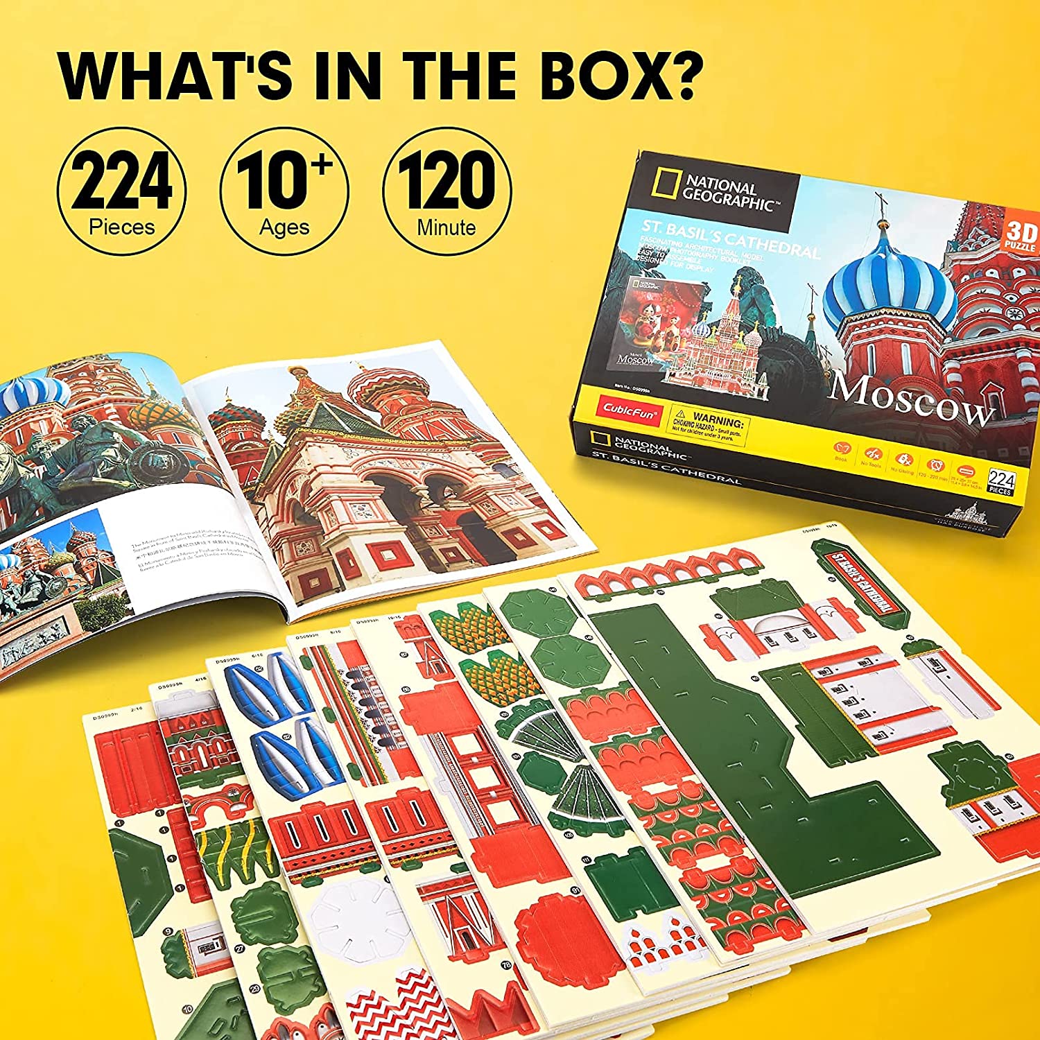 Saint Basil's Cathedral Moscow - Nat Geo - Rompecabezas 3D