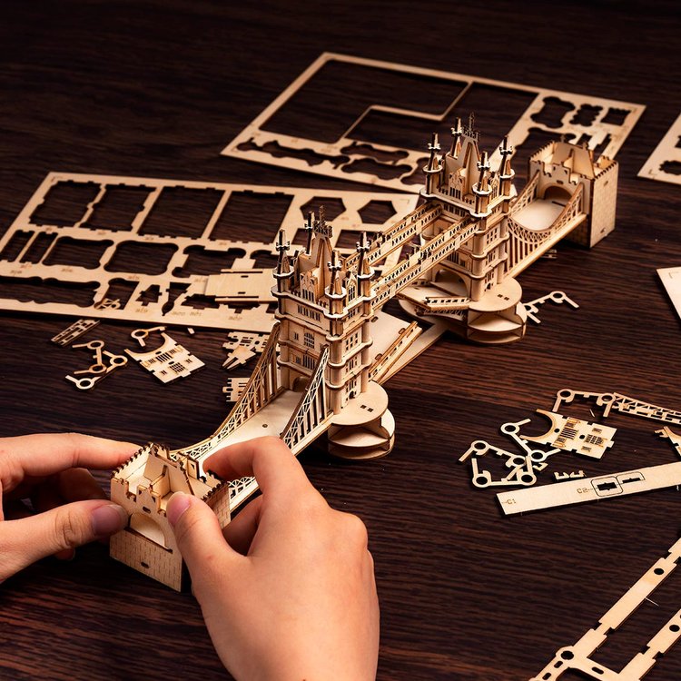 Tower Bridge - Rompecabezas 3D - Maqueta de Madera Rolife