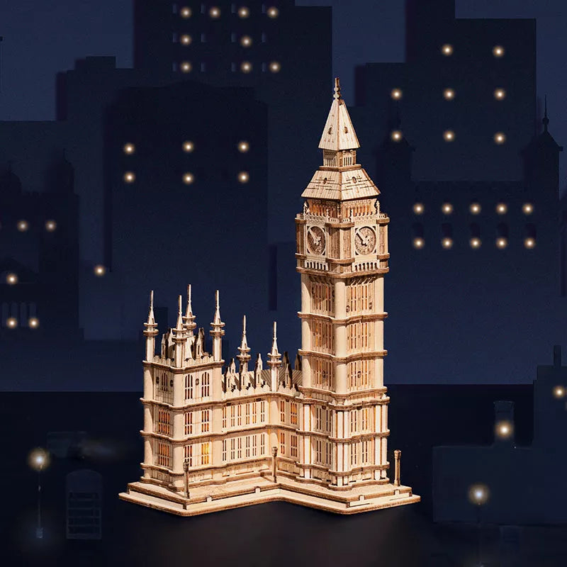 Big Ben LED - Rompecabezas 3D - Maqueta de Madera Rolife
