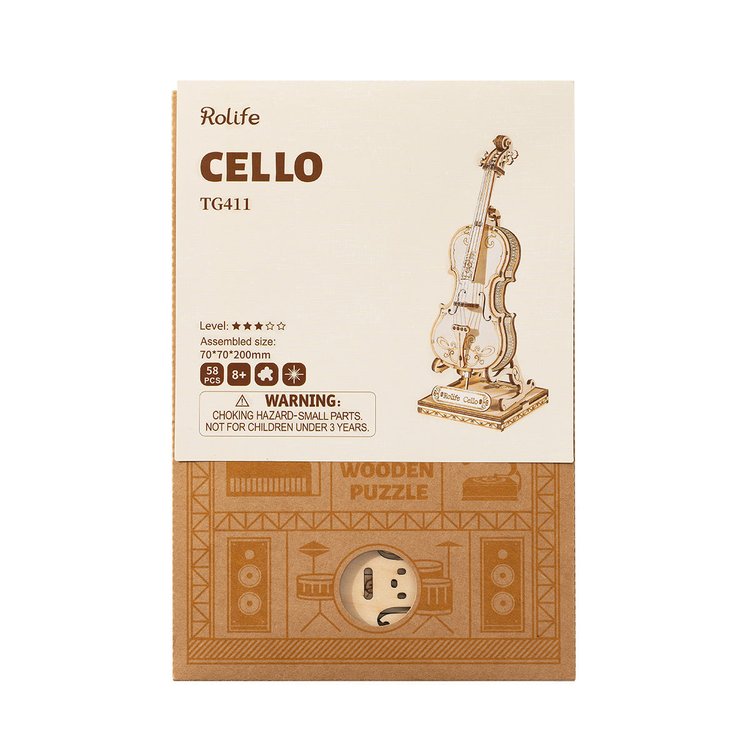 Cello - Mini Chelo - Maqueta de Madera Rolife