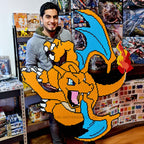 Charizard Gigante Puzzle 2D - 130.7 x 109.2cm - Pix Brix