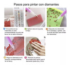 Búho (15 x 20 cm) - Diamante Redondo - Pinturas de Diamantes