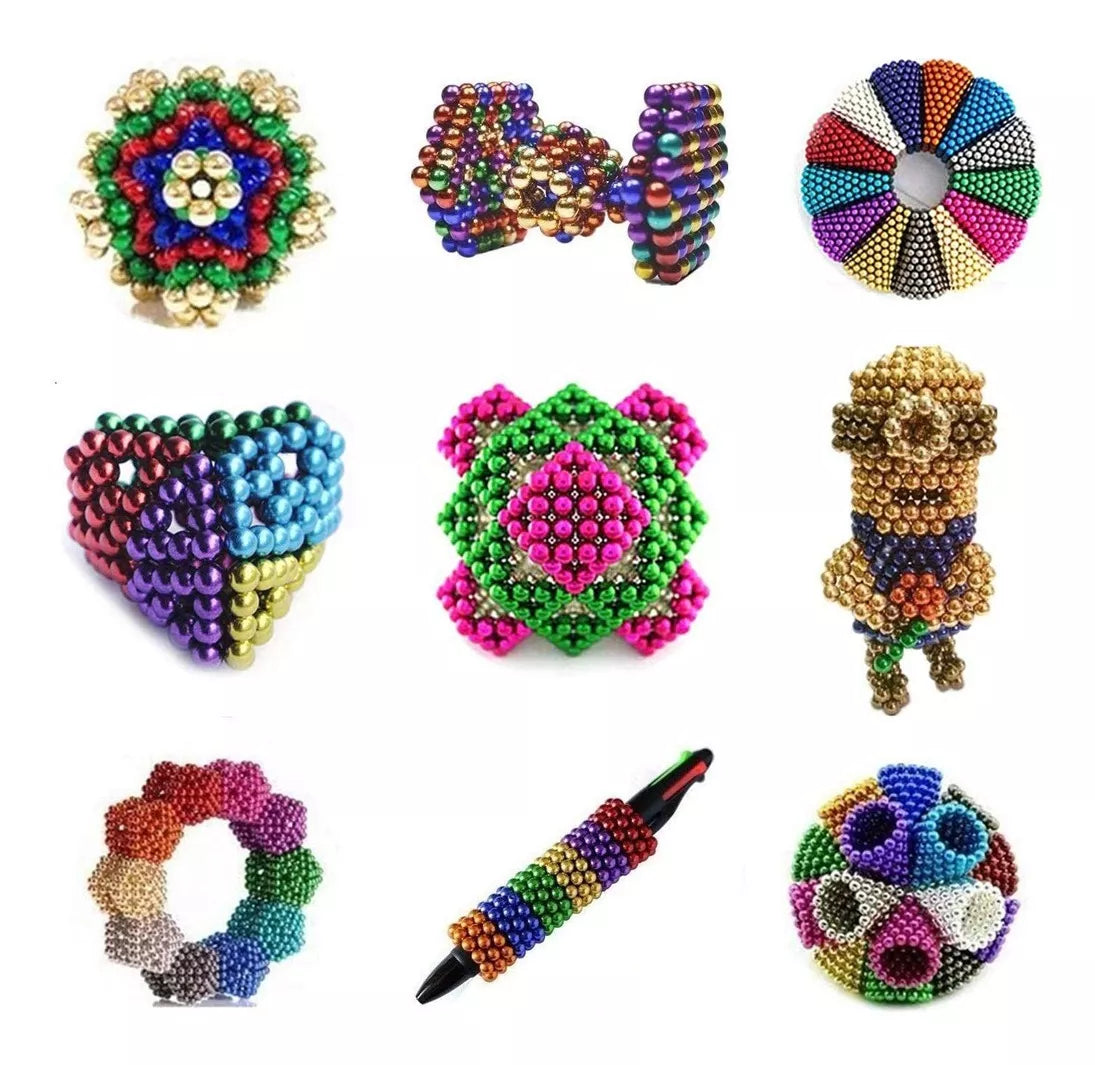Set de 216 Bolas Magnéticas 8 Colores - Juegos Magnéticos