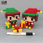 Elfos Navideños Armable 3D  - Pix Brix