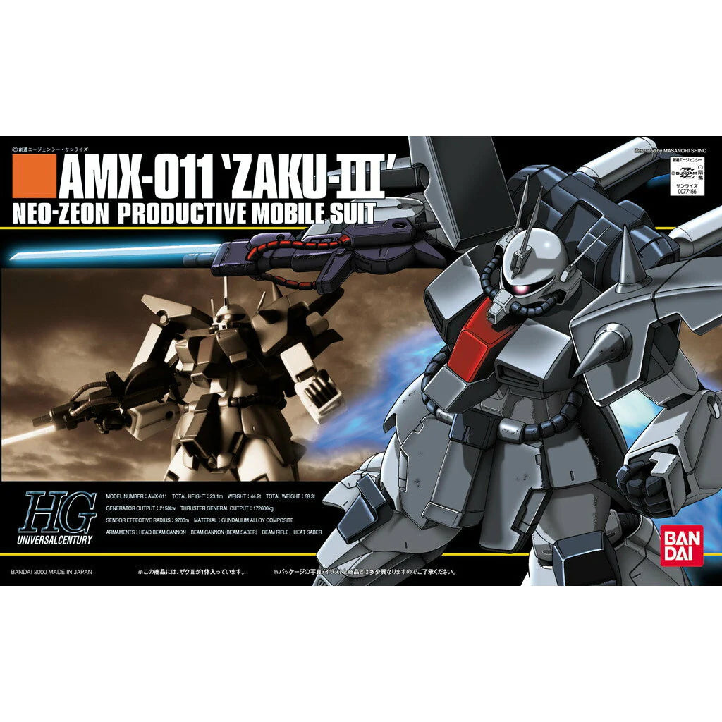 1/144 HGUC AMX-011 ZAKU III - Model Kit Articulado - Bandai