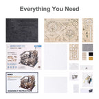 Marble Night City - Rompecabezas 3D - Maqueta de Madera ROKR