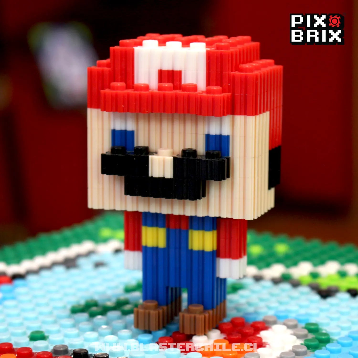 Pixel Art Figura De Mario Bros Lego Mario Luigi Yoshi Nanoblock 3D
