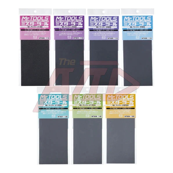 MT303 Mr.Waterproof Sand Paper #180 (4 Pcs) - Mr.Hobby - GSI