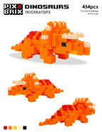 Triceratops - Figuras Dinosaurio Pix Brix 3D