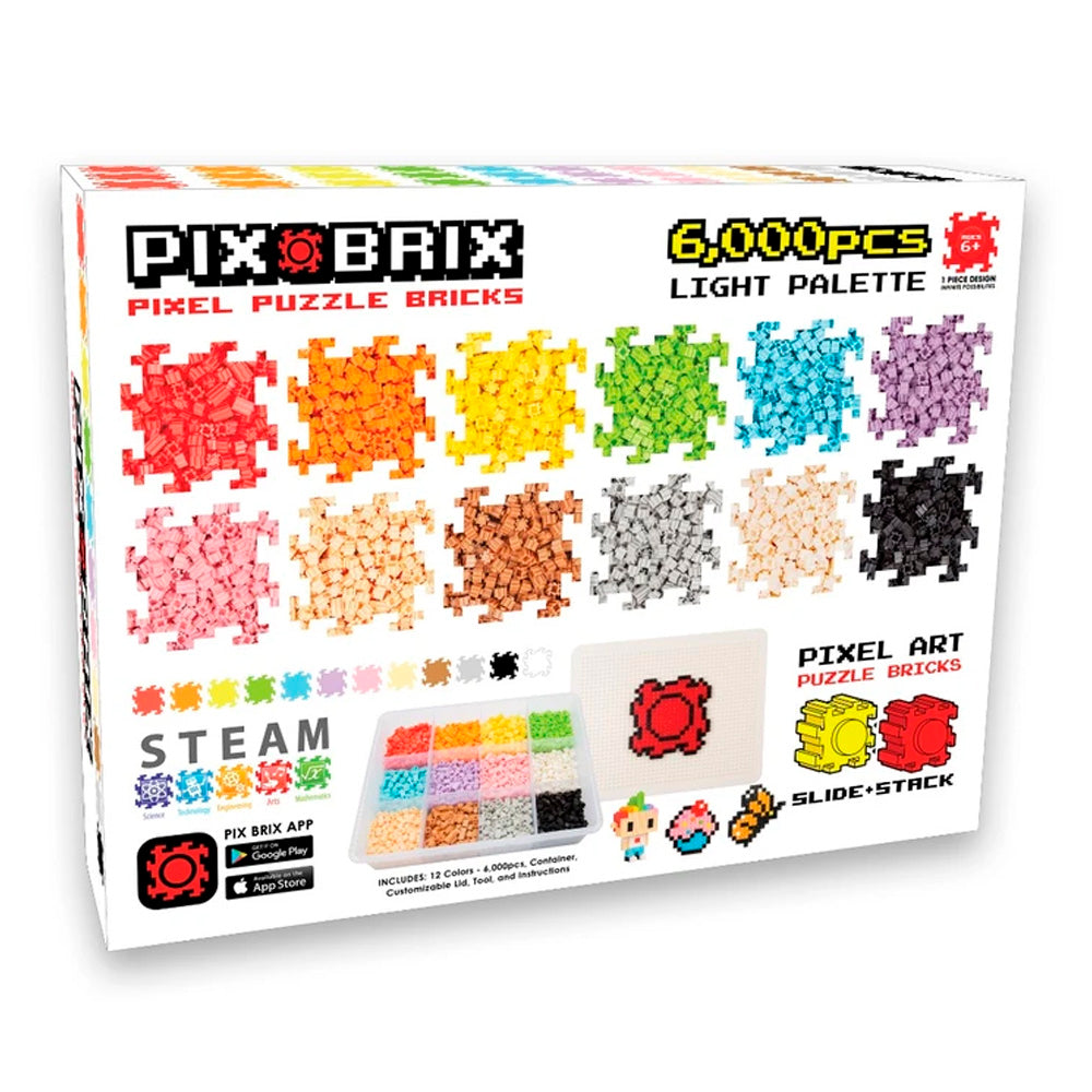 Contenedor 6.000 Piezas - 12 Colores - Pix Brix