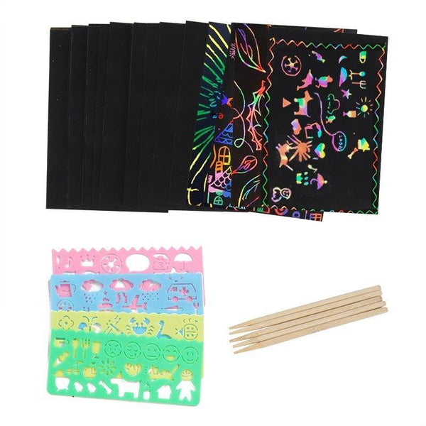 Set 50 de Hojas Para Raspar con Accesorios - Scratch Art
