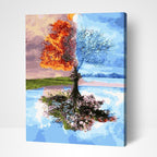 Árbol 4 Estaciones (40 x 50 Cm) - Pintura Por Número