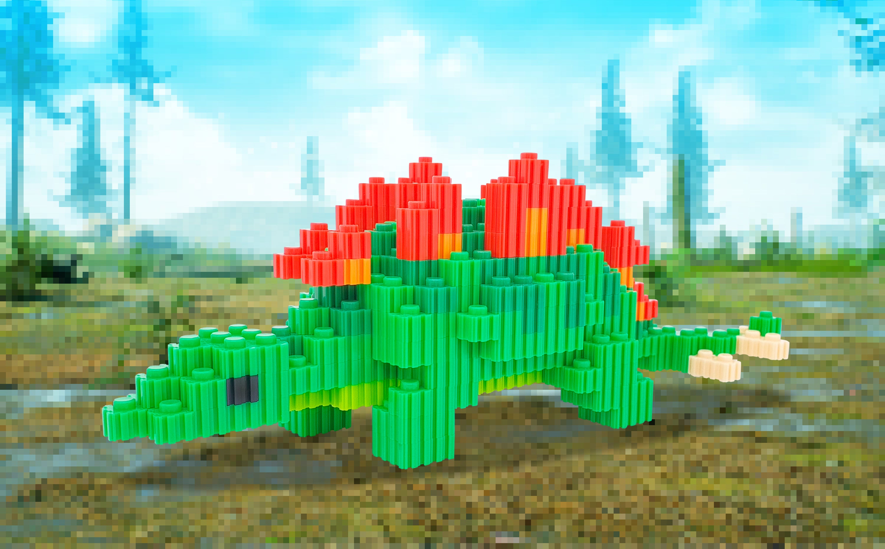 Estegosaurio - Figuras Dinosaurio Pix Brix 3D