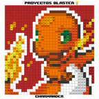 Charmander Puzzle 2D - 25.5 x 25.5cm - Pix Brix