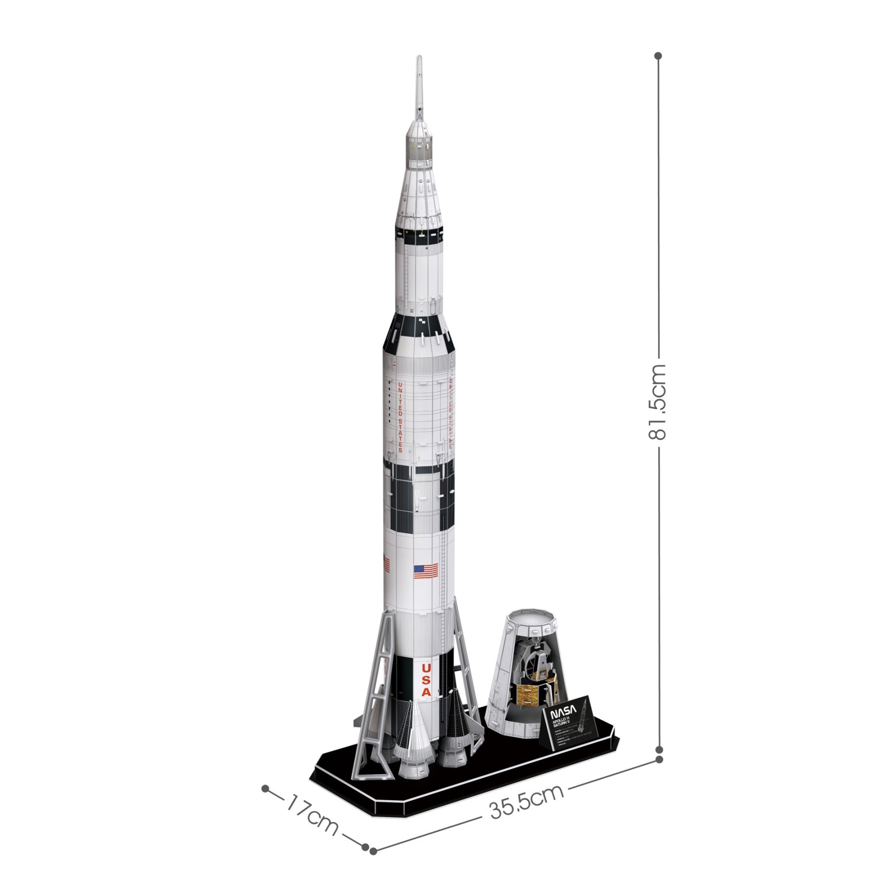 NASA Apollo Saturn V Rocket - Rompecabezas 3D
