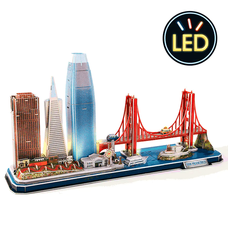 LED San Francisco City - Architecture Model - Rompecabezas 3D
