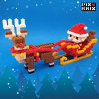 Rudolf y Santa Armable 3D  - Pix Brix