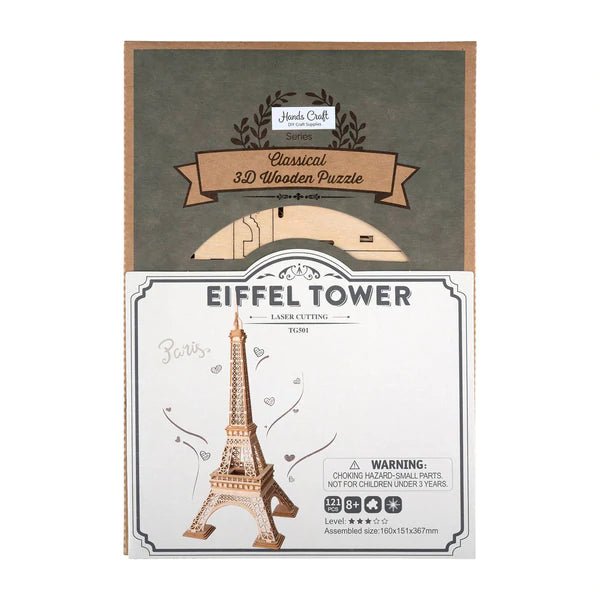 Eiffel Tower - Rompecabezas 3D - Maqueta de Madera Rolife