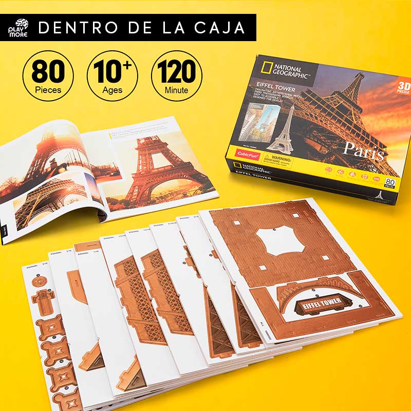 Eiffel Tower - Nat Geo - Rompecabezas 3D
