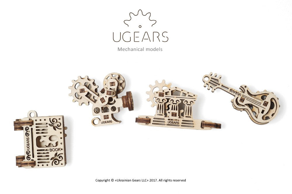 Set de 4 Mini Maquetas - Creación - Maqueta 3d de Madera - Ugears
