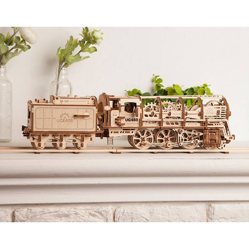 Locomotora de Vapor - Maqueta Mecánica de Madera - Ugears