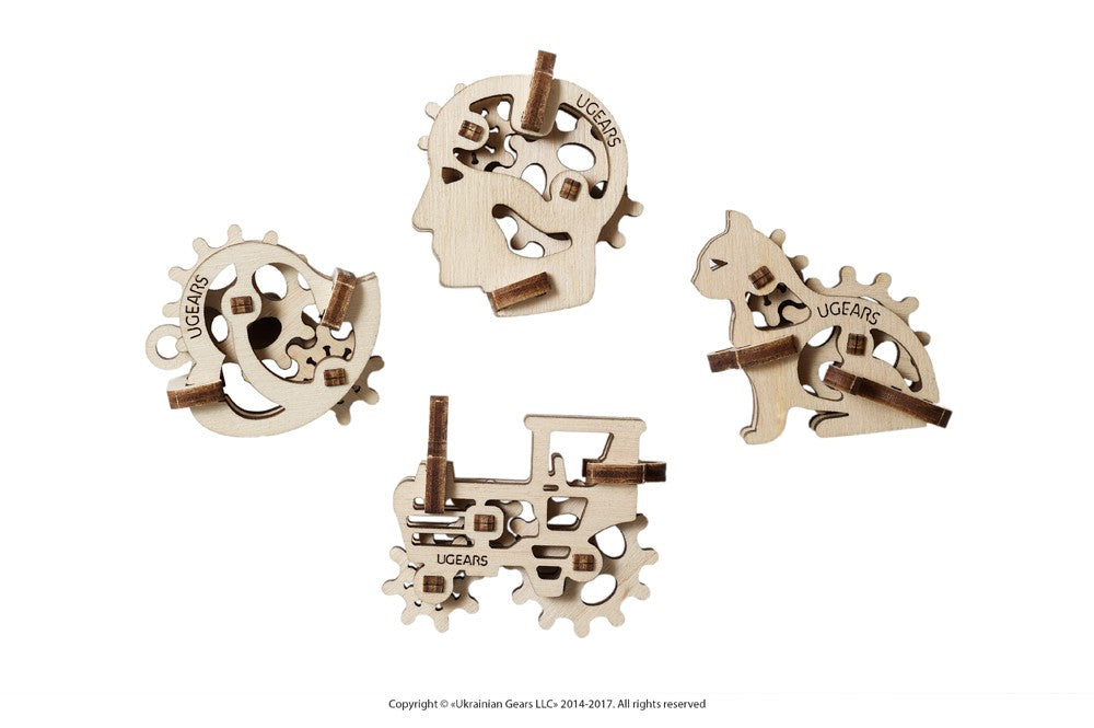 Set de 4 Mini Maquetas - Tribiks - Maqueta 3d de Madera - Ugears