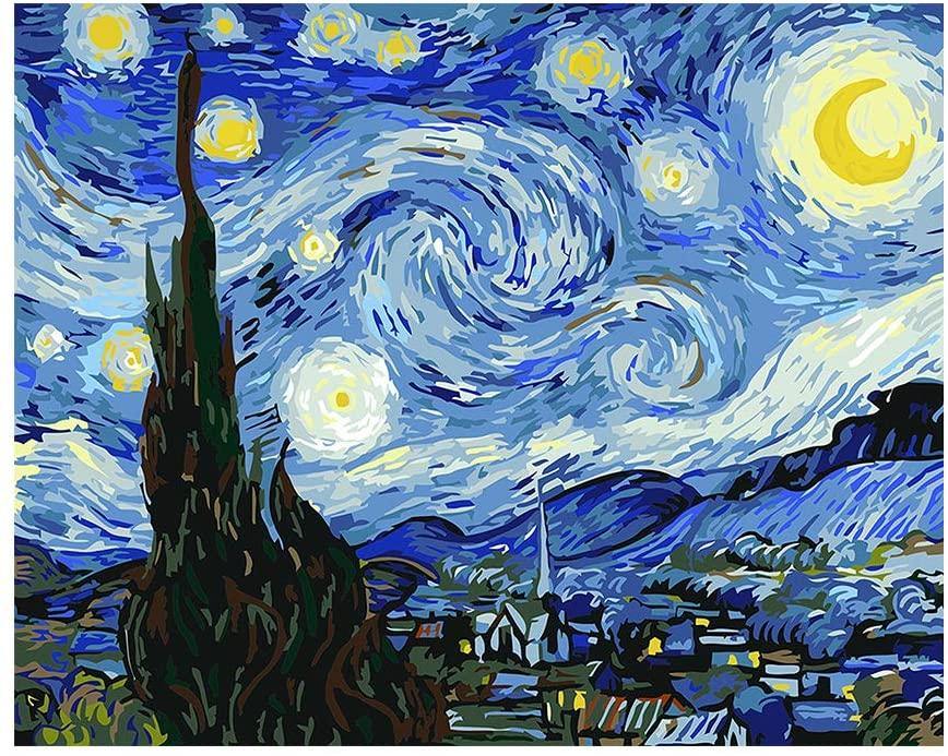 Noche Estrellada Van Gogh (50 x 40 cm) - Pintura Por Número