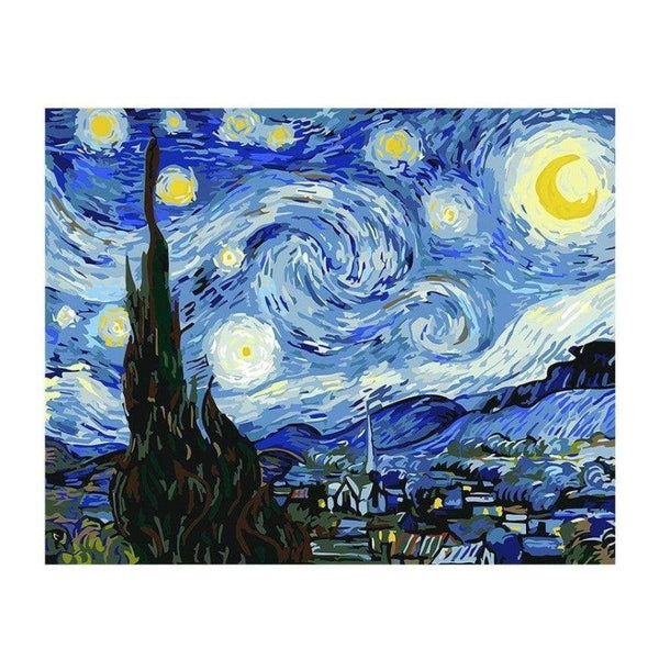 Noche Estrellada Van Gogh (50 x 40 cm) - Pintura Por Número