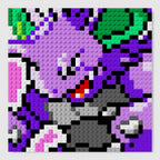 Nidoking Puzzle 2D - 25.5 x 25.5cm - Pix Brix