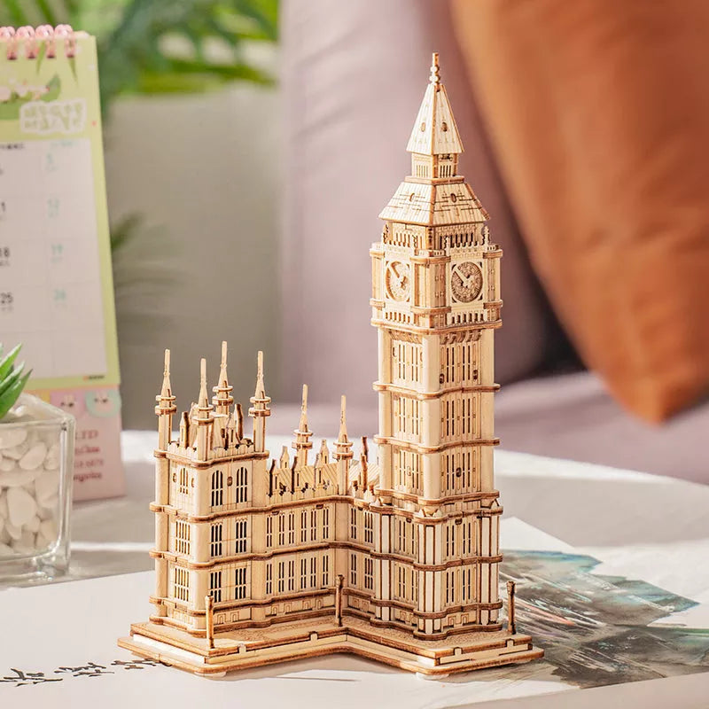 Big Ben LED - Rompecabezas 3D - Maqueta de Madera Rolife