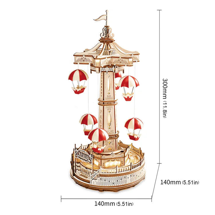 Parachute Tower - Rompecabezas 3D de Madera - ROKR